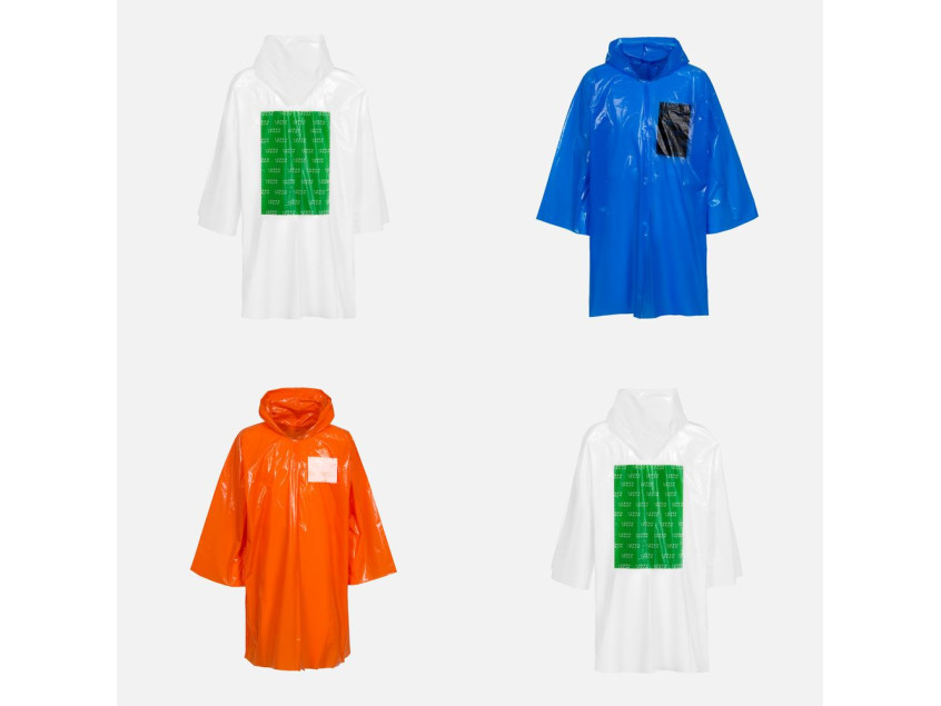 Дождевик-плащ CloudTime с печатью в один цвет на заказ