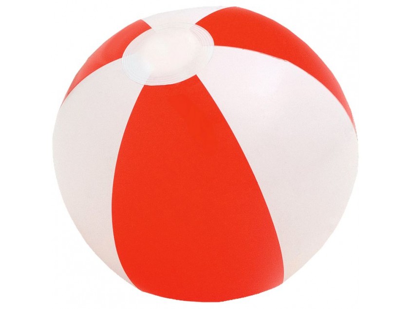 Надувной пляжный мяч Cruise, красный с белым