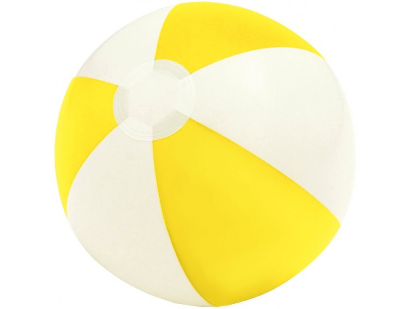 Надувной пляжный мяч Cruise, желтый с белым