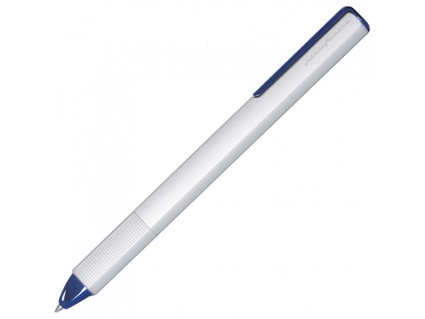 Ручка шариковая PF One, серебристая с синим