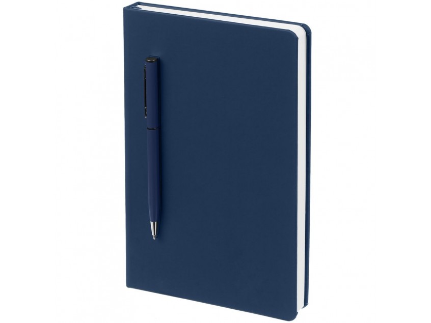 Ежедневник Magnet Shall с ручкой, синий, с тонированной бумагой