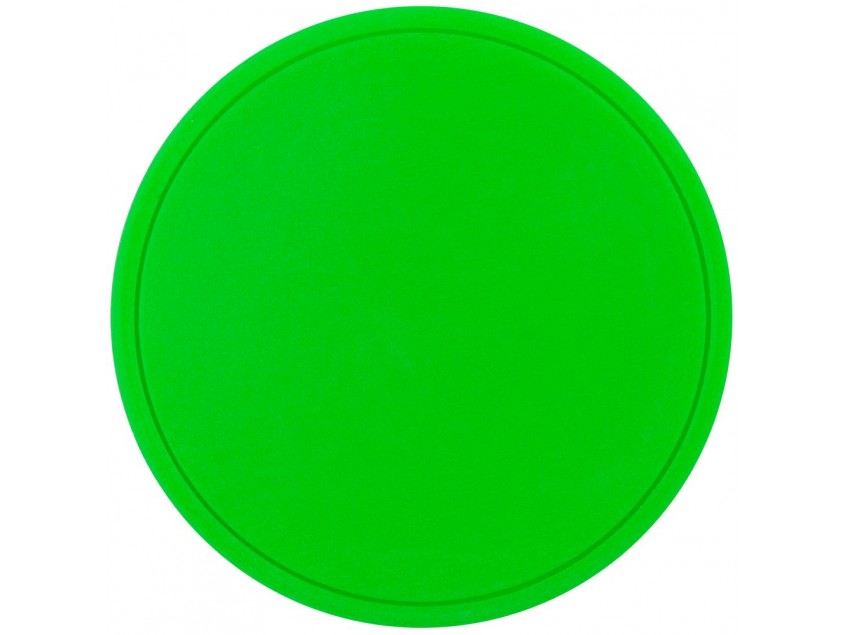 Лейбл из ПВХ Dzeta Round, M, зеленый неон