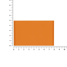 Лейбл из ПВХ Dzeta, XL, оранжевый