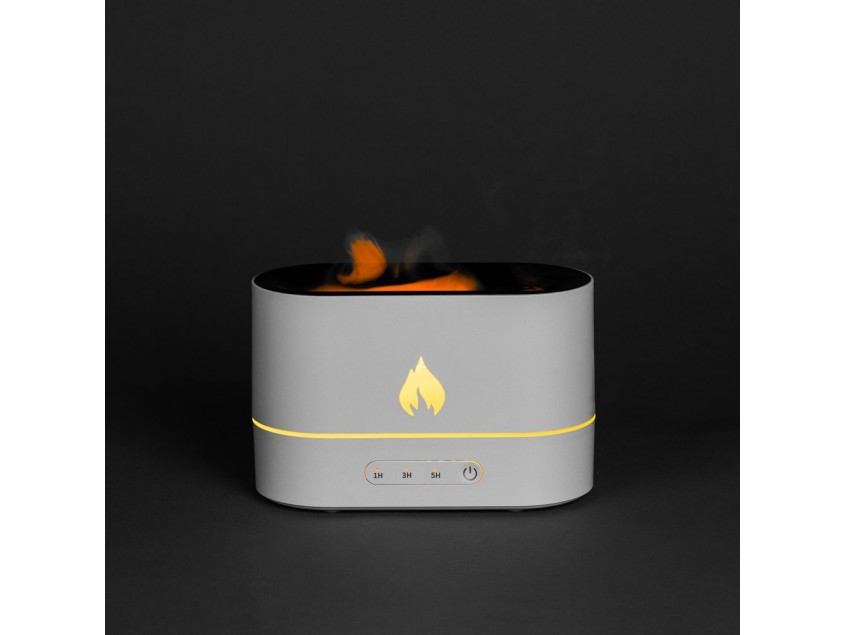 Увлажнитель-ароматизатор с имитацией пламени Fuego, белый