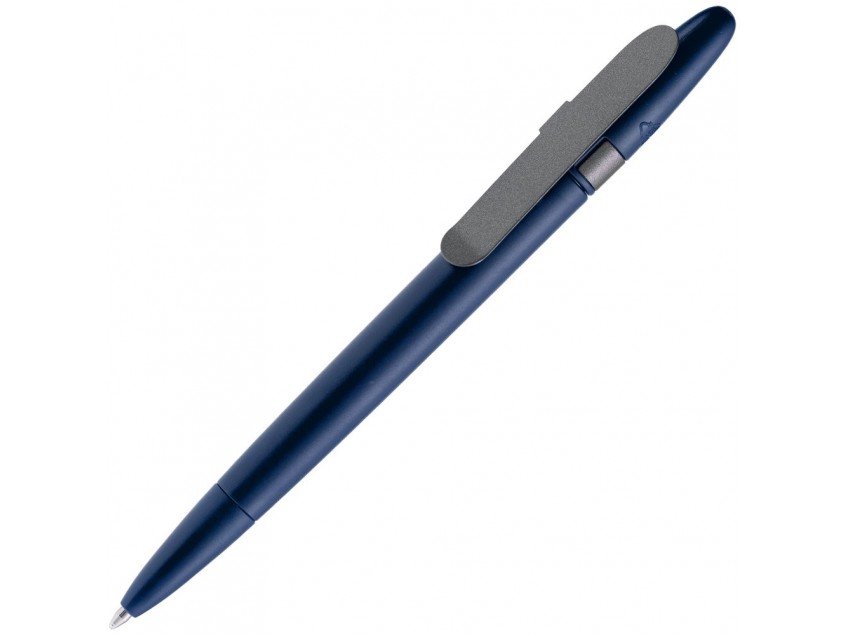 Ручка шариковая Prodir DS5 TSM Metal Clip, синяя с серым