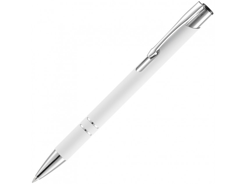 Ручка шариковая Keskus Soft Touch, белая