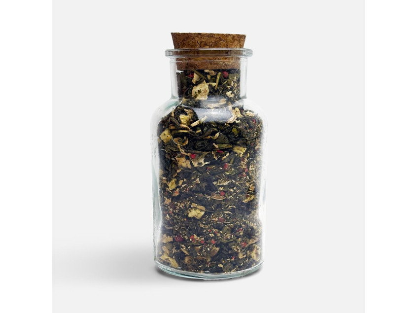 Чай «Сокочай», зеленый с соком имбиря, яблоком, гвоздикой и розовым перцем