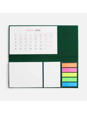Календарь настольный Grade, зеленый