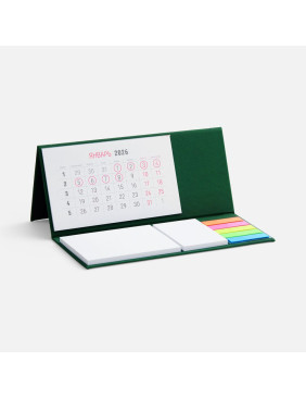 Календарь настольный Grade, зеленый