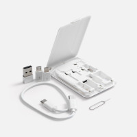 Органайзер с беспроводной зарядкой и набором адаптеров Octopod, белый