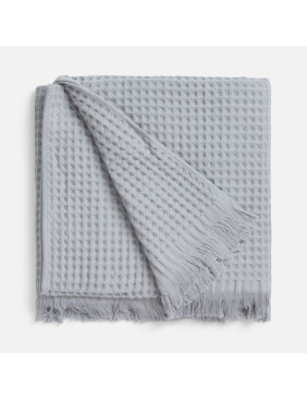 Плед вафельный Elenglect, светло-серый