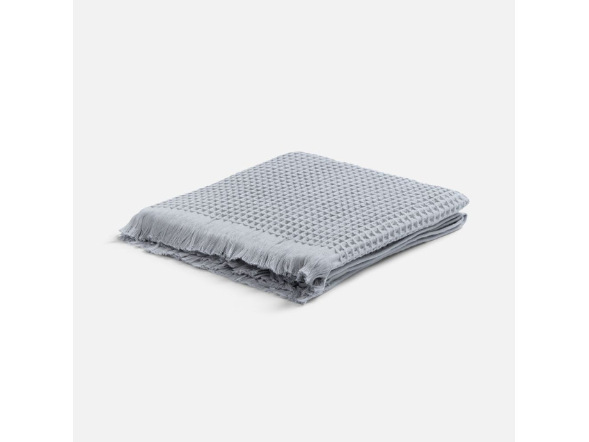 Плед вафельный Elenglect, светло-серый