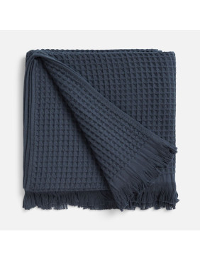 Плед вафельный Elenglect, темно-серый