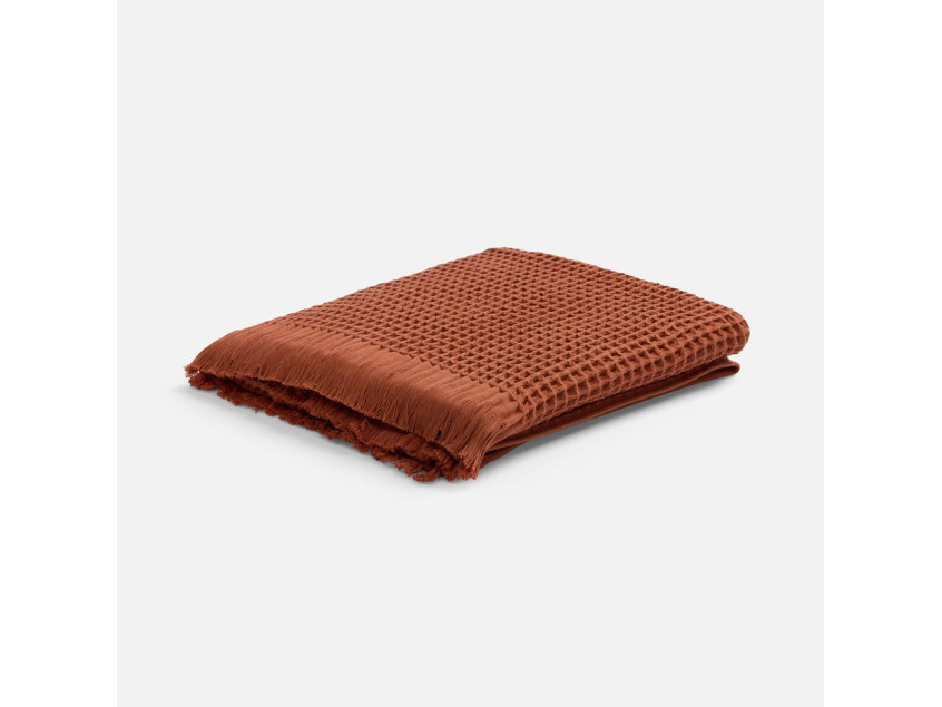 Плед вафельный Elenglect, оранжевый