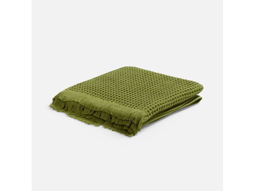 Плед вафельный Elenglect, зеленый