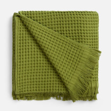 Плед вафельный Elenglect, зеленый