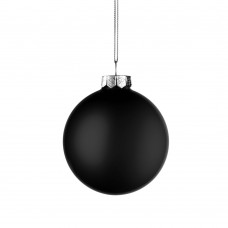 Елочный шар Finery Matt, 8 см, матовый черный