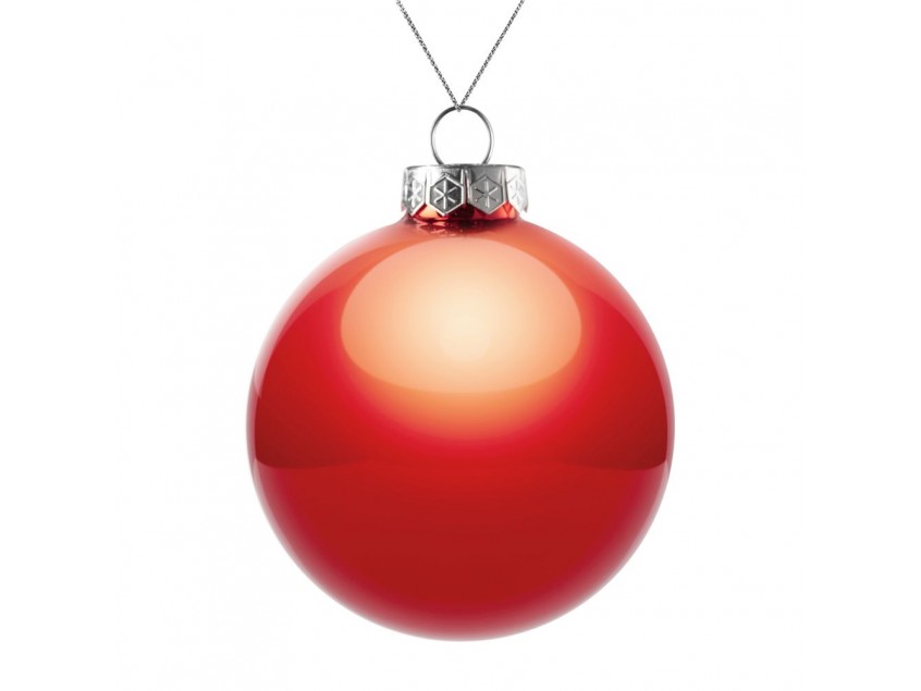Елочный шар Finery Gloss, 10 см, глянцевый красный