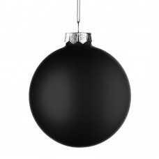 Елочный шар Finery Matt, 10 см, матовый черный