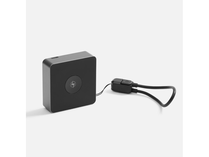 Внешний аккумулятор с беспроводной зарядкой Aura Power, серый