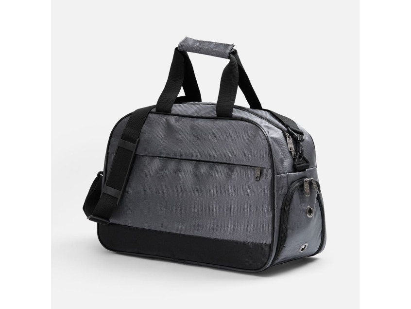 Спортивная сумка Atlantes, светло-серая с черным