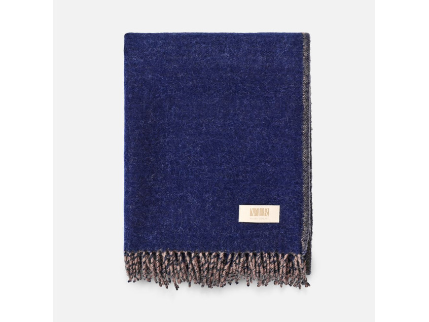 Плед Devika, синий с бежевым