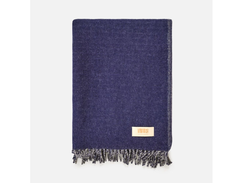 Плед Devika, синий с серым