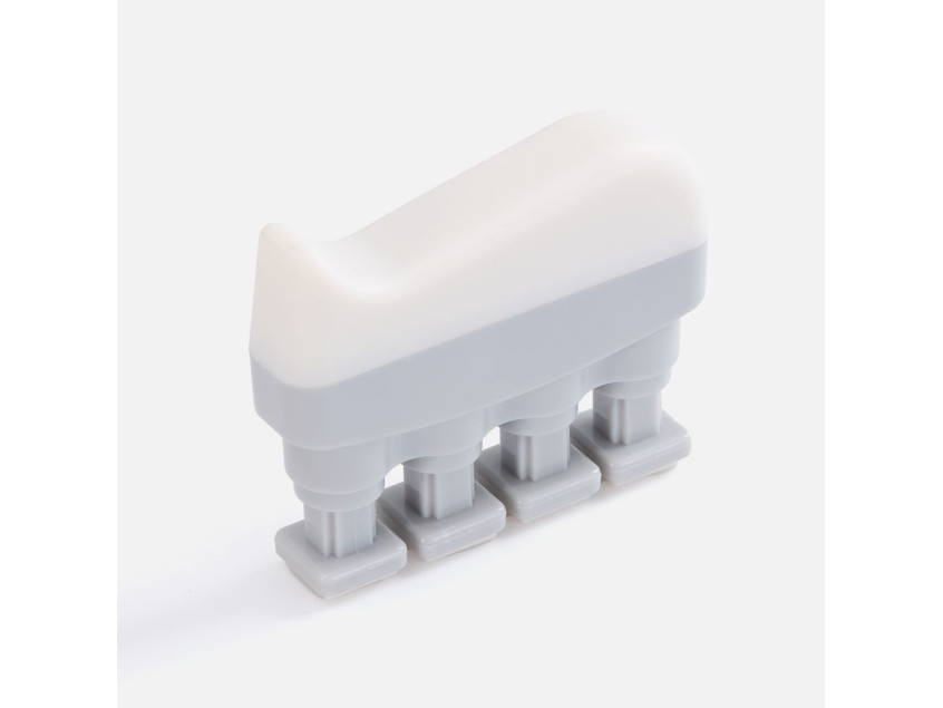 Эспандер кистевой FingerTap, серый с белым