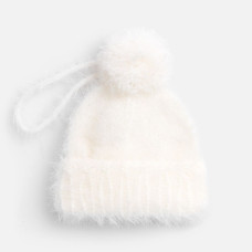 Подвеска на елку «Вьюшка», шапочка, белая