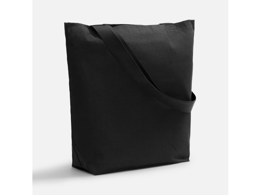 Шопер B5, черный с широкими черными ручками