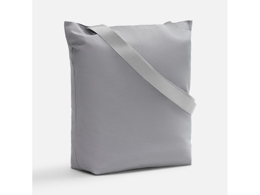 Шопер B5, серый с широкими серыми ручками