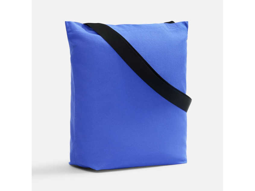 Шопер B5, синий с широкими черными ручками