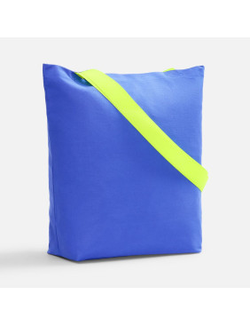 Шопер B5, синий с широкими желтыми ручками