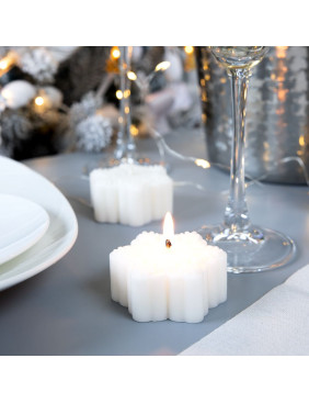 Свеча Snowlight 1, белая, 6 см