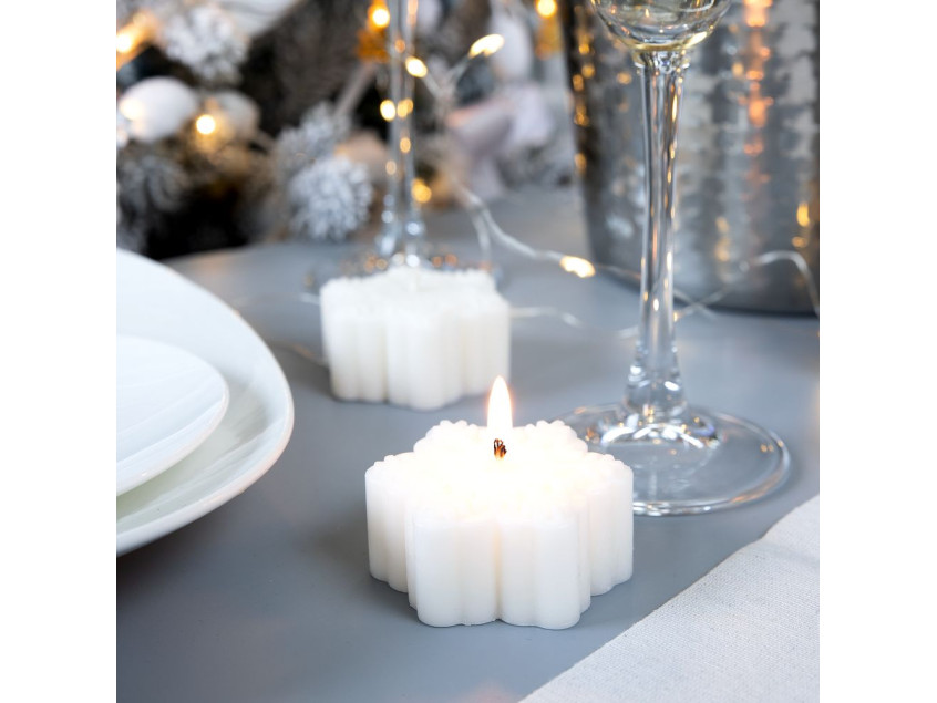 Свеча Snowlight 1, белая, 6 см