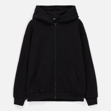 Толстовка унисекс оверсайз Sartoro, черная Толстовка унисекс оверсайз Sartoro, черная