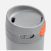 Термостакан X1 с цветной кнопкой, серый с оранжевым