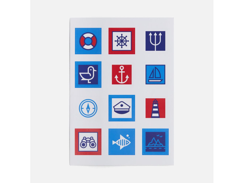 Стикерпак бумажный Industry, море