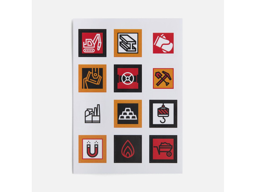 Стикерпак бумажный Industry, металлургия