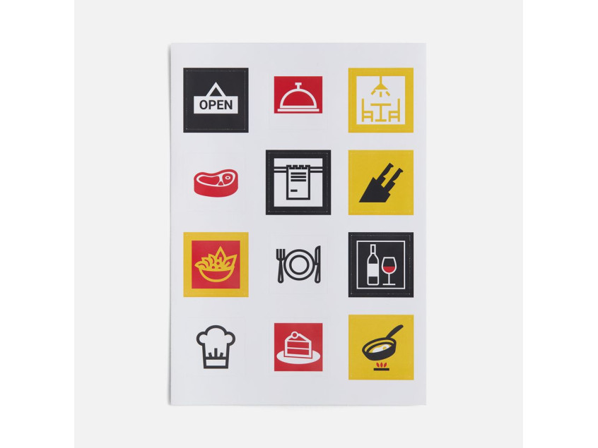 Стикерпак бумажный Industry, кафе