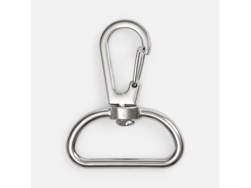 Застежка-карабин Snap Hook, L, серебристая (хром)