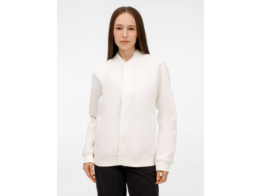 Бомбер унисекс AtmosWear, молочно-белый