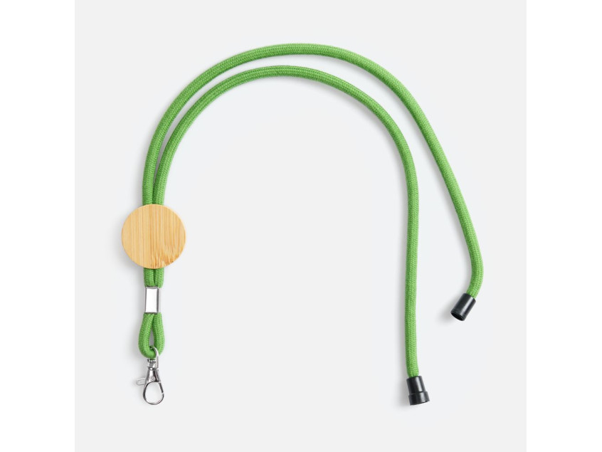Шнурок для бейджа Tube Wood, зеленый