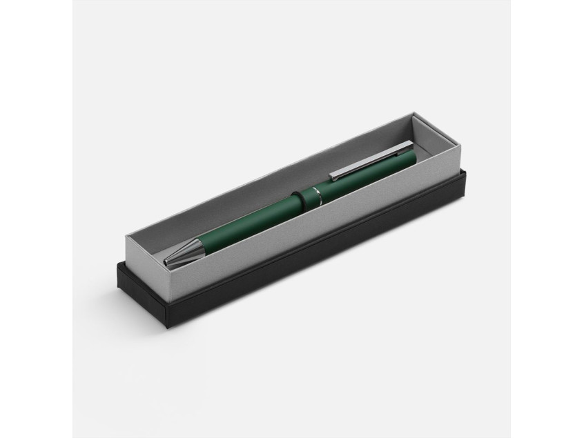 Ручка шариковая Blade Soft Touch в футляре, зеленая