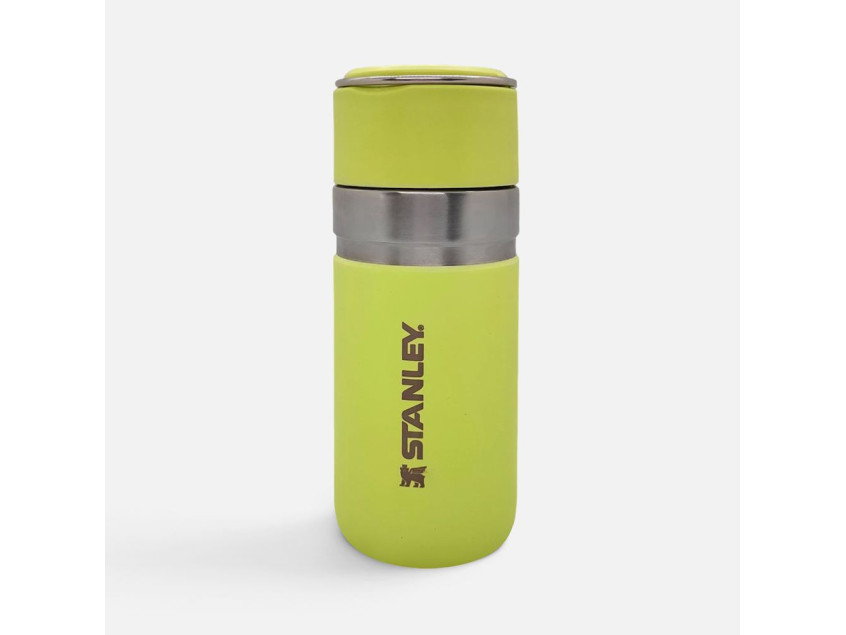 Термобутылка Go Quick Flip 470, желто-зеленая (цитрон)