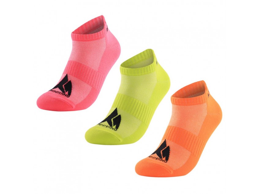 Набор из 3 пар спортивных носков Monterno Sport, розовый, зеленый и оранжевый