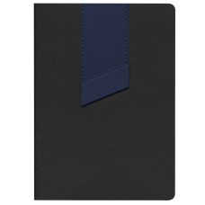 Ежедневник Bookmark, недатированный, черный с синим