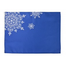 Декоративная салфетка «Снежинки», синяя