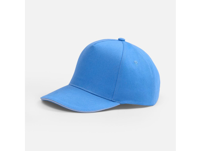 Бейсболка Classic 2.0, синяя с белым кантом