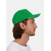 Бейсболка Classic 2.0, ярко-зеленая с белым кантом